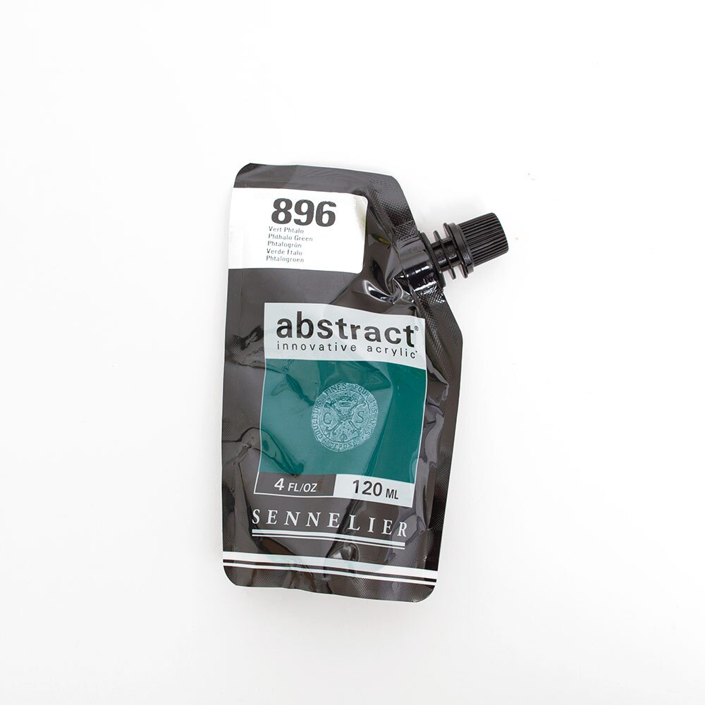 Abstract, Acrylic, Art & School, 120ml, Satin, 242861, Phthalo Green
